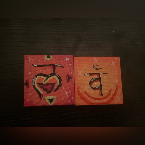 BLESSED ANGELS Mini Chakra Collection✨ 7 pc Chakra paintings - Picture 3 of 7